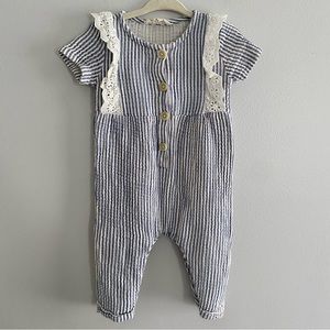 Jessica Simpson 6-9 month pinstriped romper